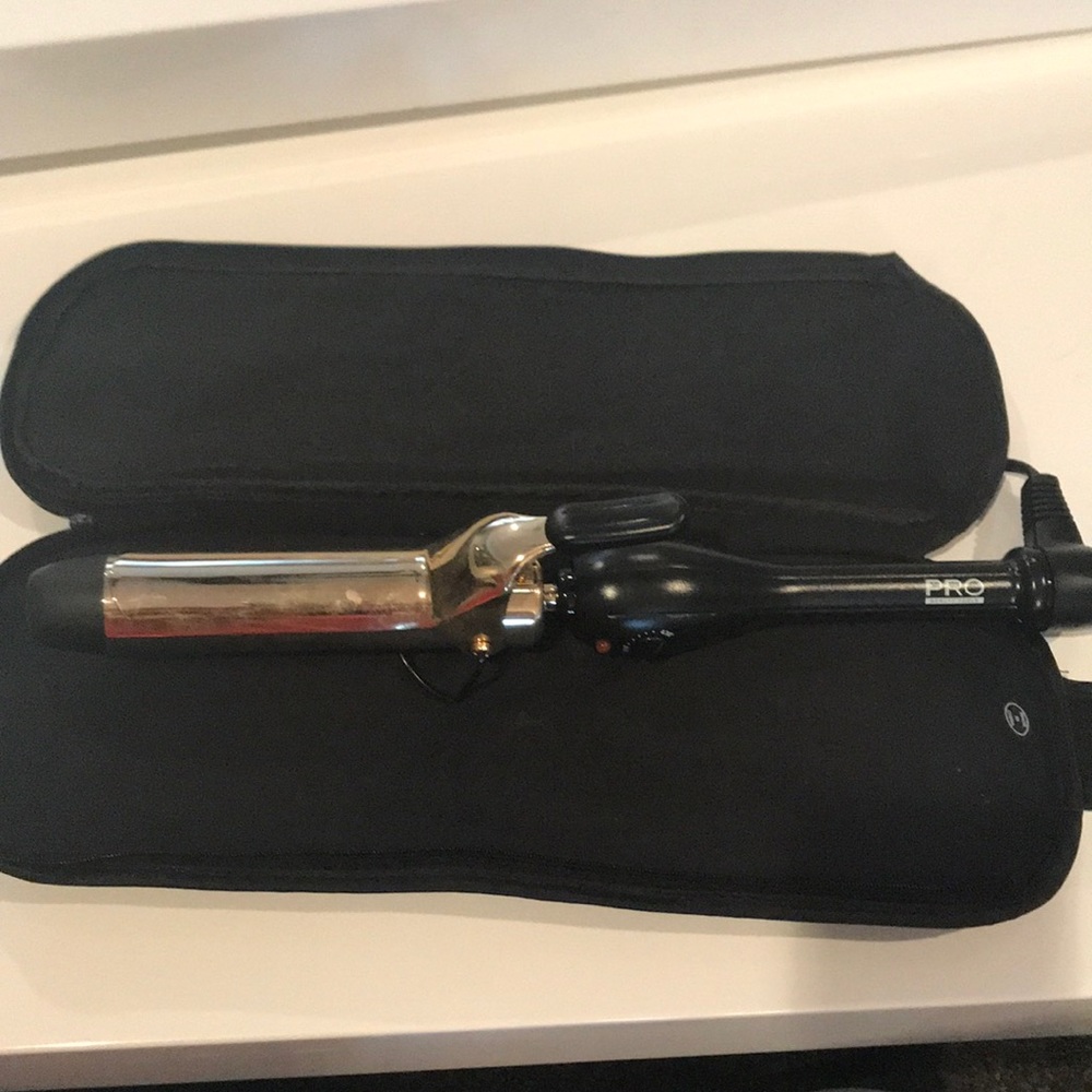 Pro beauty curling iron & case